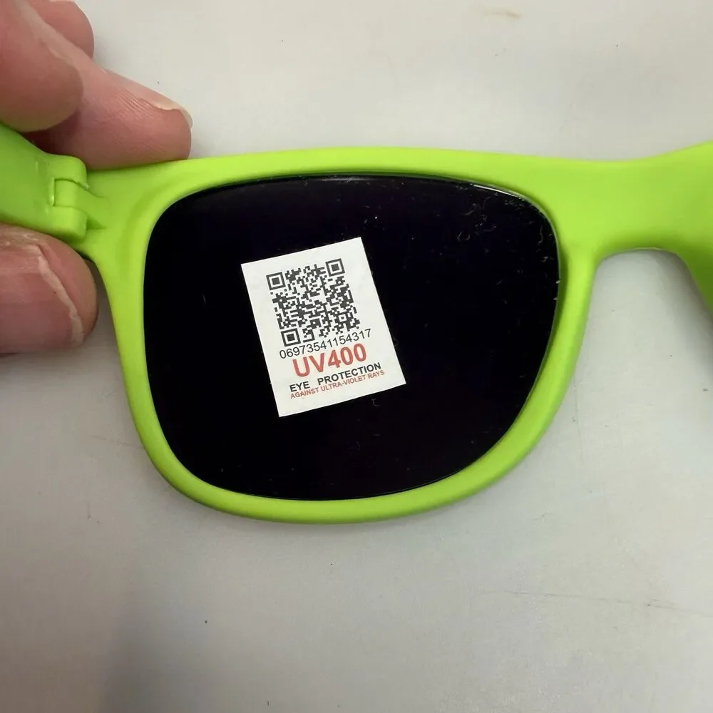 Raising Canes 80s Retro Classic Sunglasses Lime Green Matte UV400 NEW
